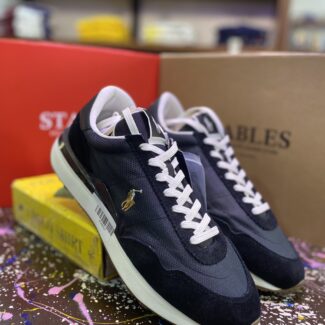 Black Polo Ralph Lauren Small Pony Sneakers – Casual Leather Trainers