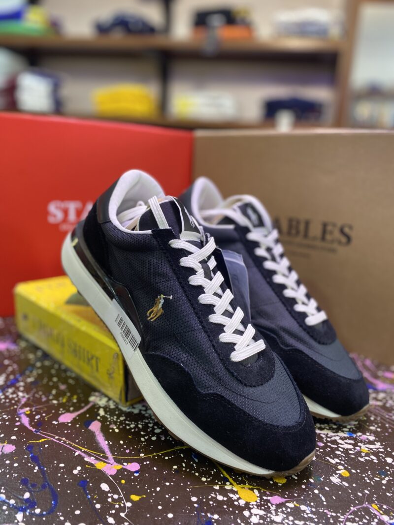 Black Polo Ralph Lauren Small Pony Sneakers – Casual Leather Trainers