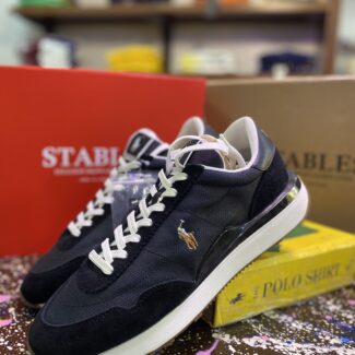 Black Polo Ralph Lauren Small Pony Sneakers – Casual Leather Trainers