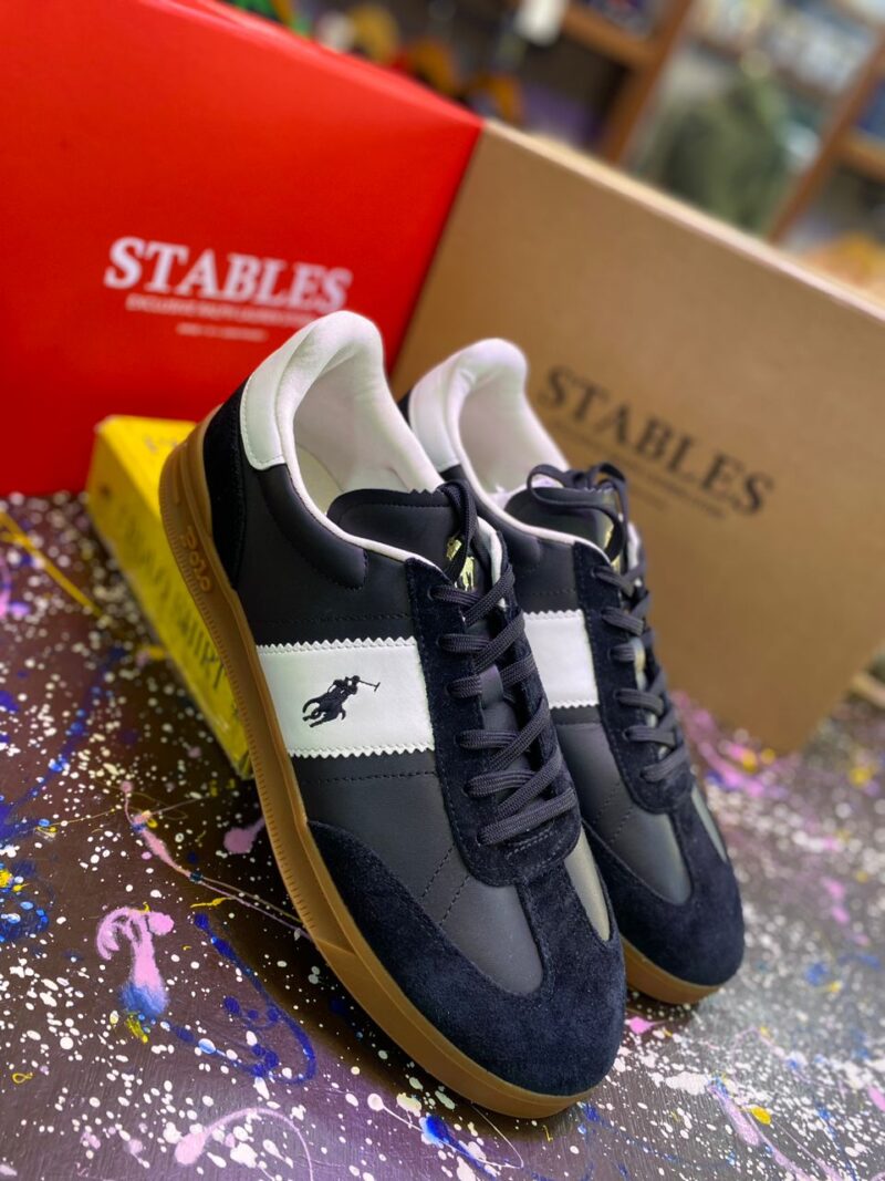 Black Polo Ralph Lauren Small Pony Sneakers – Men’s Casual Leather Shoes