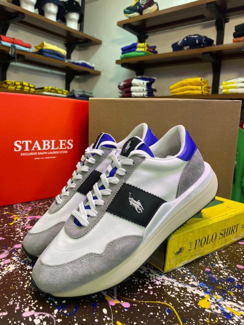 Ralph Lauren Small Pony Sneakers – Gray & White Casual Shoes