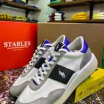 Gray and White Small Pony Sneakers – Premium Ralph Lauren Footwear