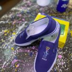 Ralph Lauren Blue Sneakers with Iconic Polo Bear Design