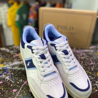 Ralph Lauren Polo Small Pony Sneakers in Blue/White – Lifestyle Shoes