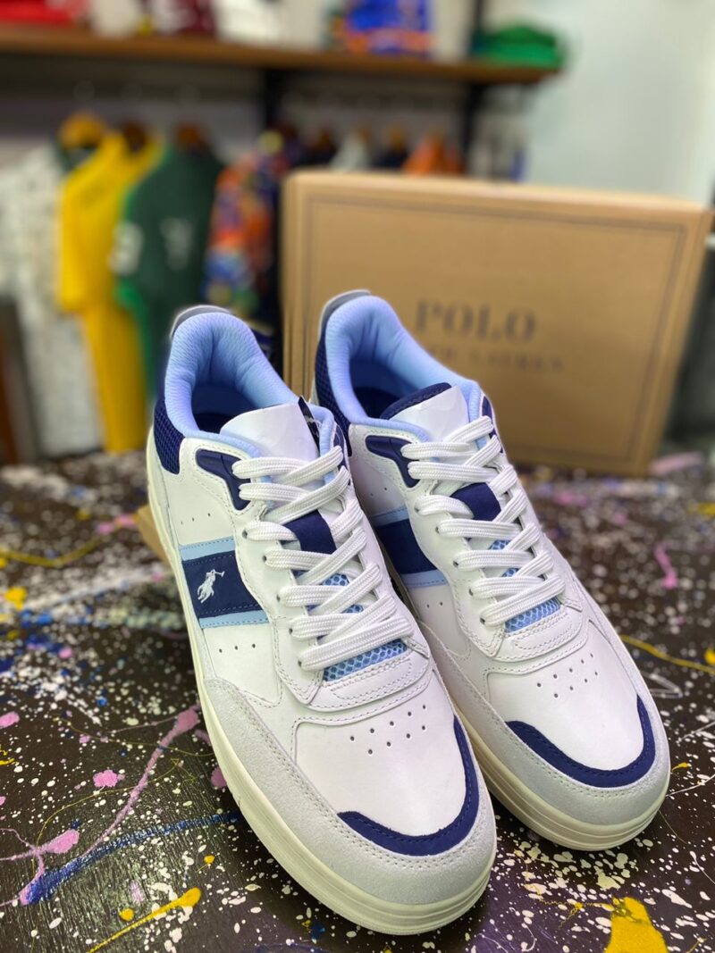 Ralph Lauren Polo Small Pony Sneakers in Blue/White – Lifestyle Shoes