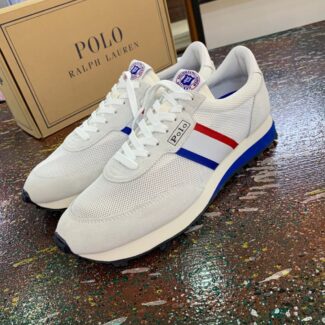 Blue and White Polo Sneakers with Small Pony Logo – Ralph Lauren