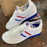 Ralph Lauren Small Pony Blue and White Sneakers – Classic Casual Shoes