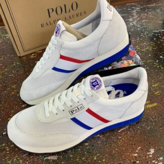 Ralph Lauren Small Pony Blue and White Sneakers – Classic Casual Shoes