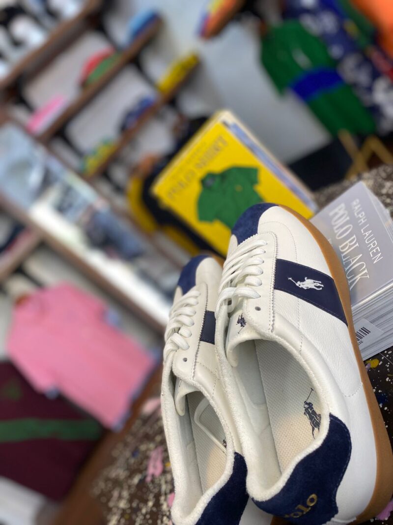Ralph Lauren Polo Small Pony Sneakers in Blue/White – Lifestyle Shoes