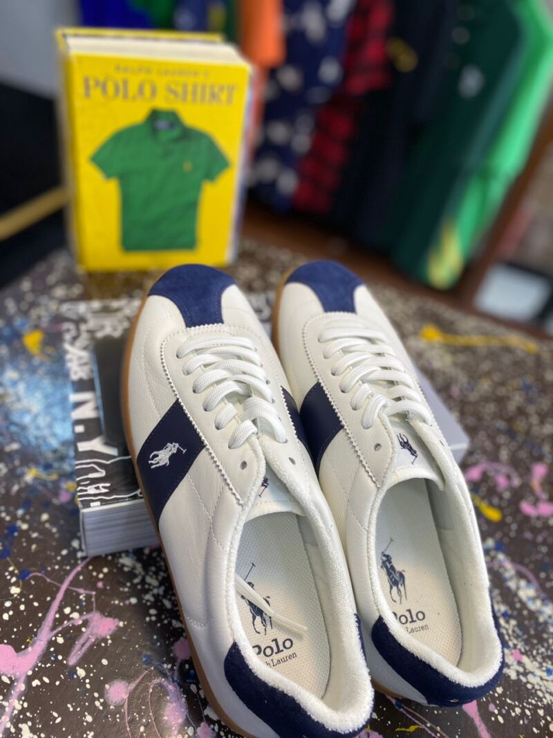 Ralph Lauren Polo Small Pony Sneakers in Blue/White – Lifestyle Shoes