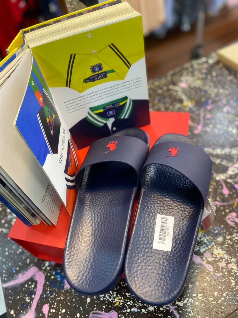 Ralph Lauren Polo Slides in Solid Navy – Stylish Summer Sandals