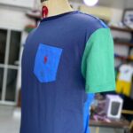 Small pony pocket tee blue green red pony