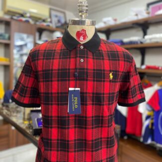 Small pony polo check red