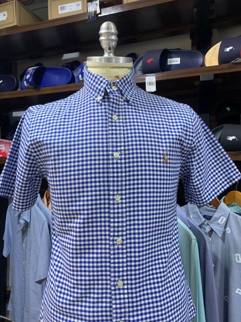 OXFORD SHORT SLEEVES SHIRT WHITE/BLUE