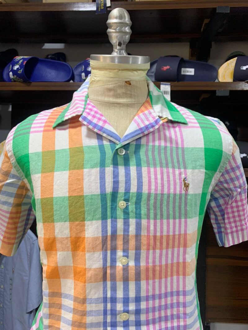 LINEN SHORT SLEVEES SHIRT MULTI CLASSIC FIT