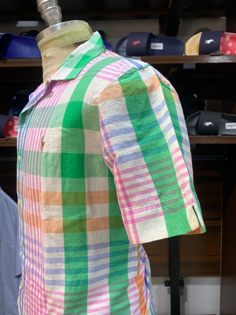 LINEN SHORT SLEVEES SHIRT MULTI CLASSIC FIT