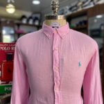 LONGSLEEVE PINK LINEN SHIRT