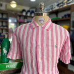 SHORTSLEEVE LINEN PINK SHIRT