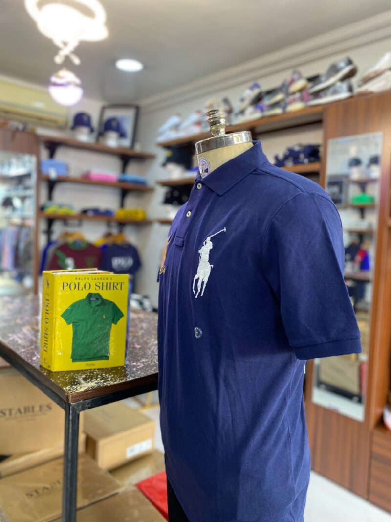 CRESTED BIG PONY BLUE POLO