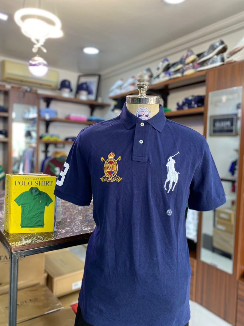 CRESTED BIG PONY BLUE POLO
