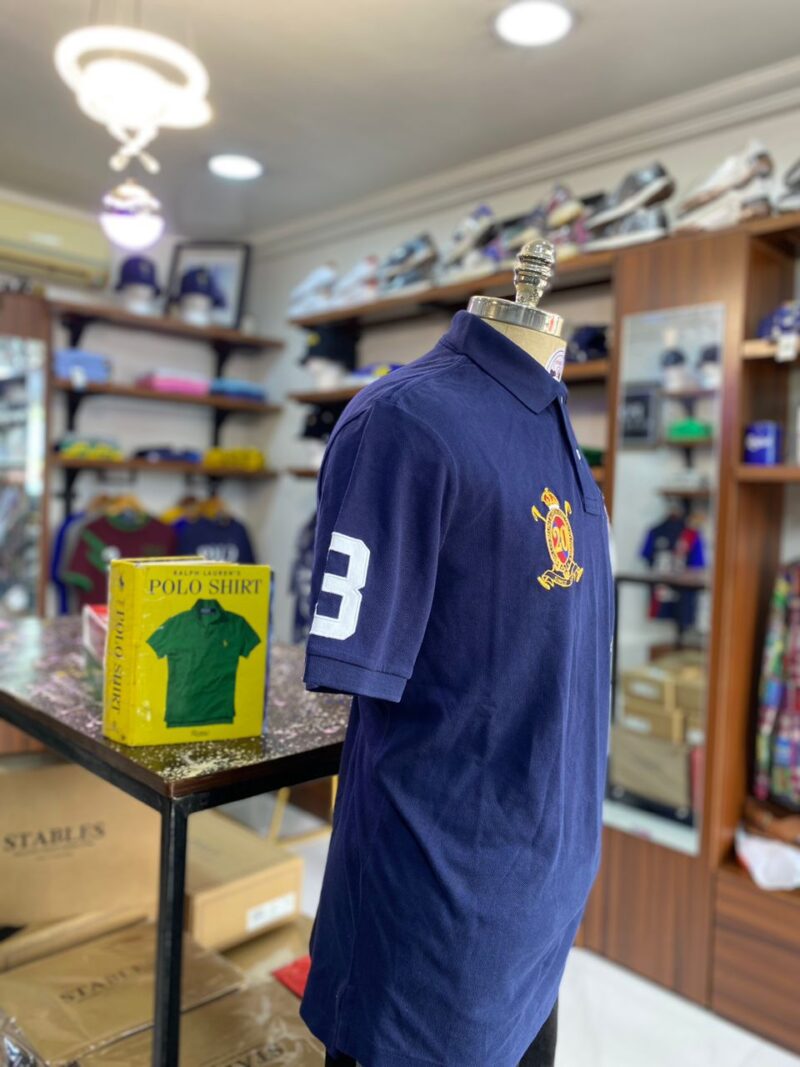 CRESTED BIG PONY BLUE POLO