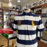 crested polo stripe bluie