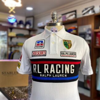 white racing polo